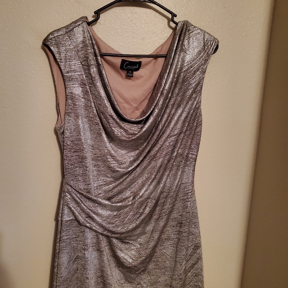 Long Silver Dress by Connected Apparel